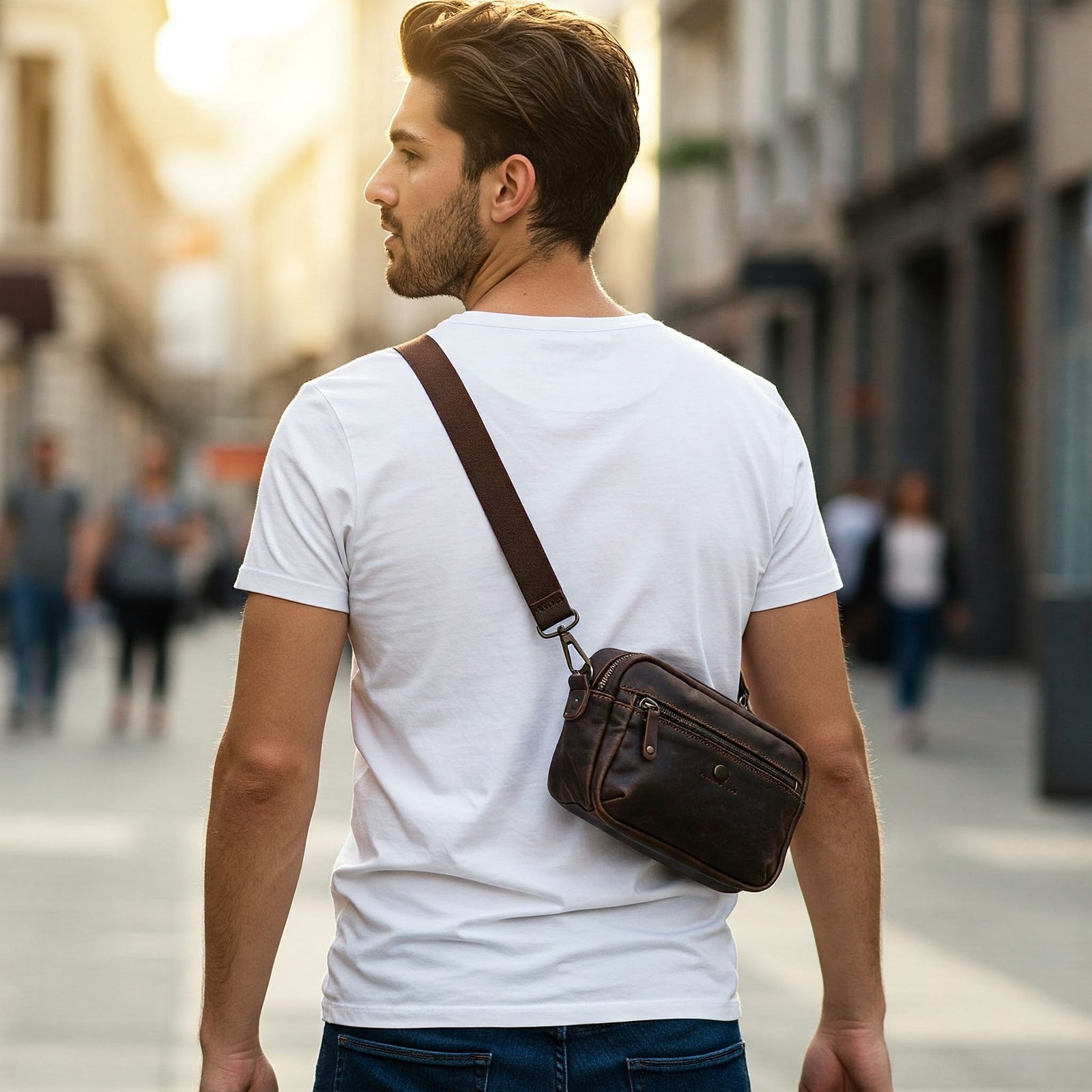 Small crossbody bags for men: minimalist essentials
