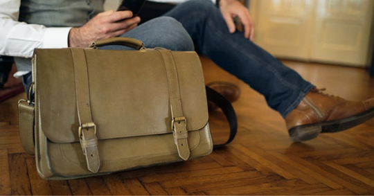 Leather messenger bags