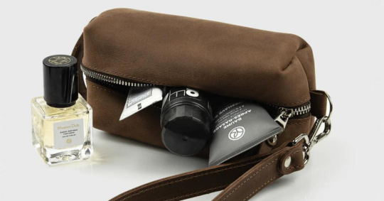 Organize your beauty essentials with leather cosmetic bags