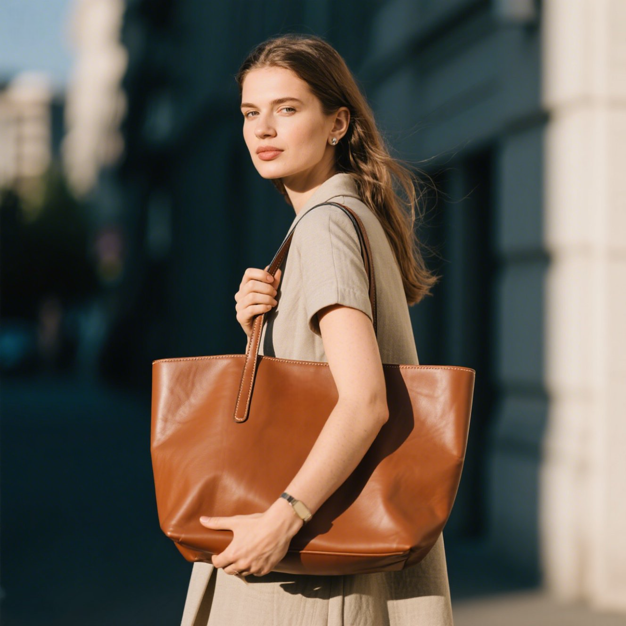 The Work Bag That Actually Works: Leather Shopper Bags for Busy Women