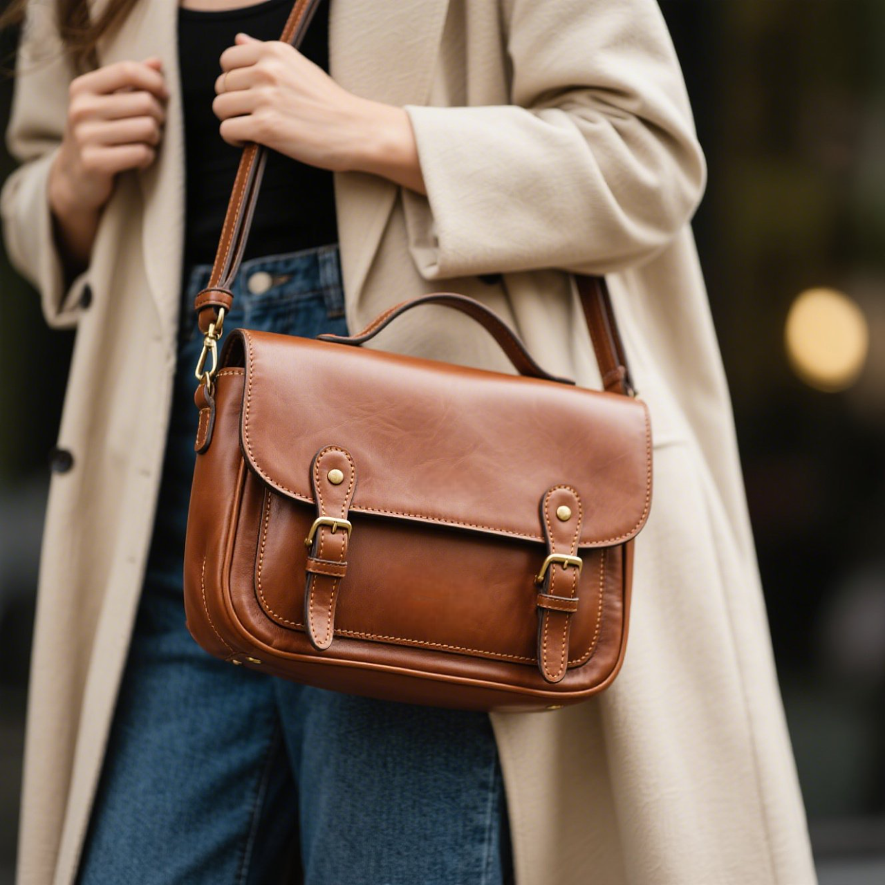 How to style a leather satchel crossbody bag for any occasion?