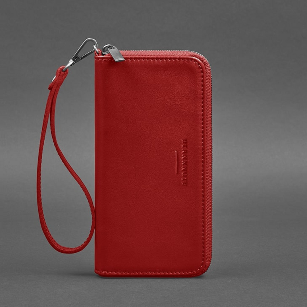 womens leather wallet with zipper