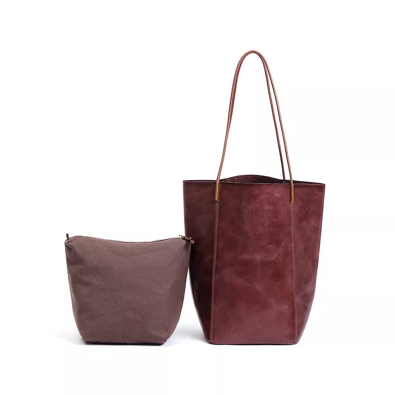 Unique leather mini handbag