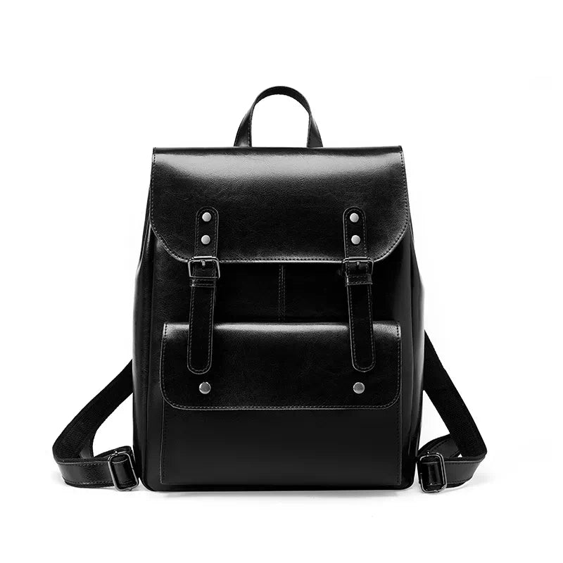 Designer leather backpack purse for women