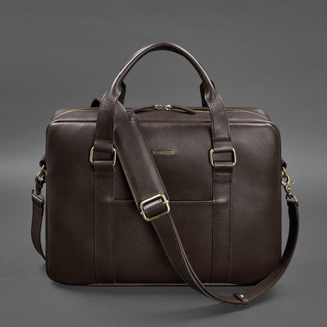 brown leather laptop bag