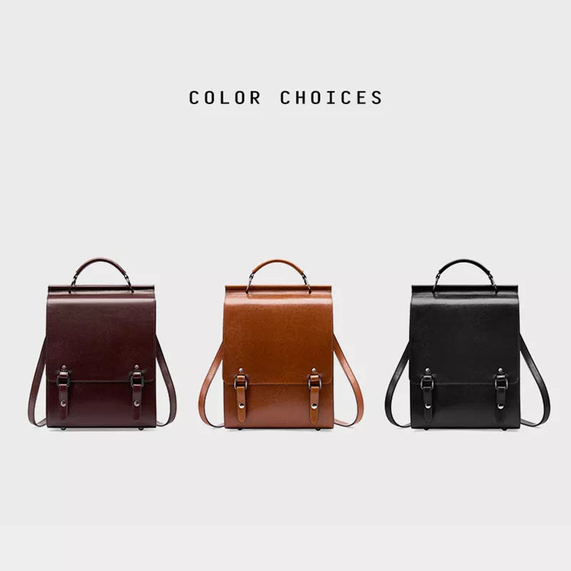 Fashionable leather backpack purse with a chic design