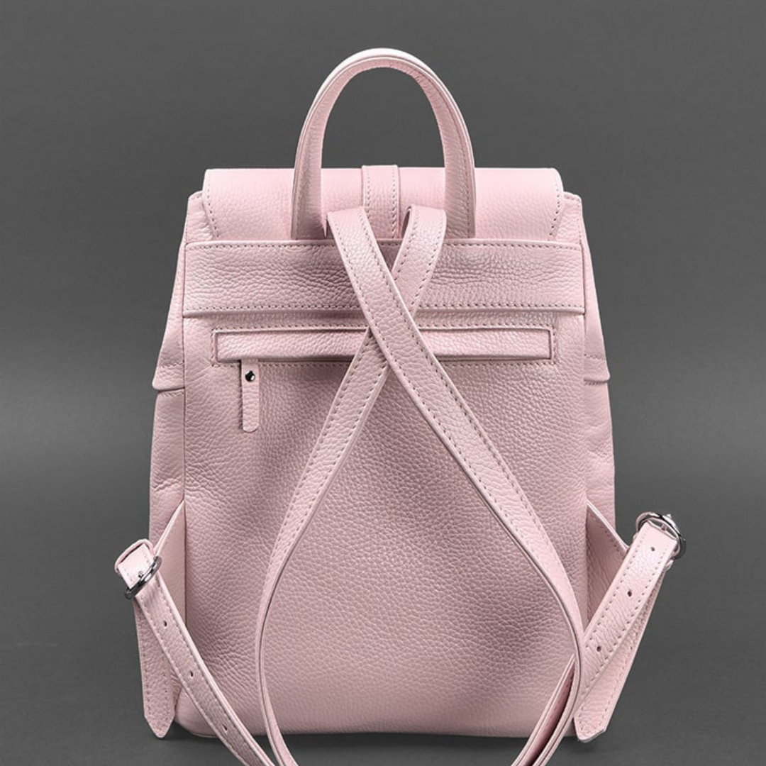 small leather backpack purse