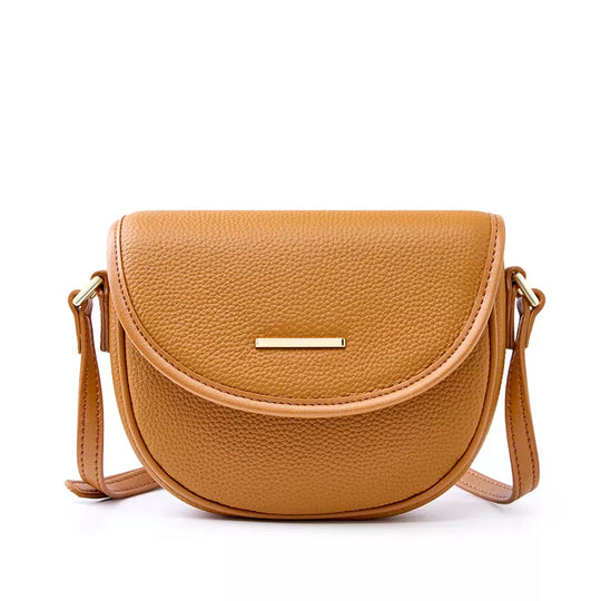 Elegant stylish Leather Crossbody Saddle Bag for Ladies - Leather Purse Backpack