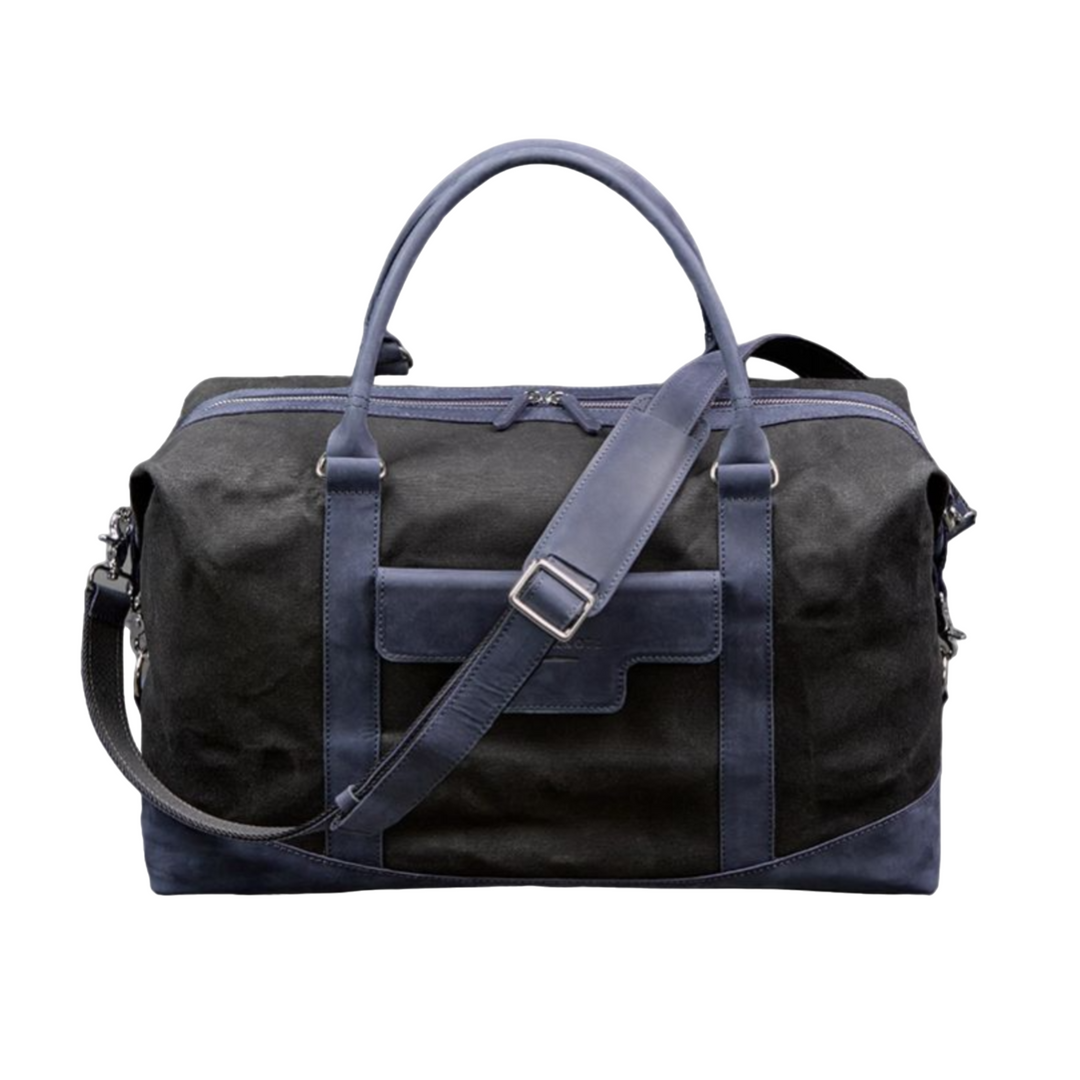 Formal Travel Bag In Canvas and Natural Leather - Leather Purse Backpack
