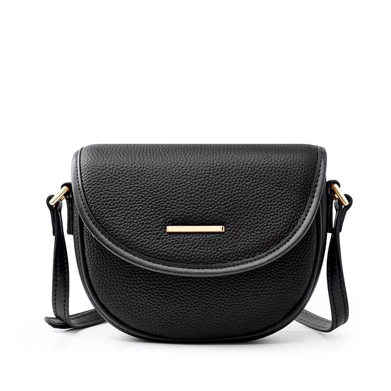 Elegant stylish Leather Crossbody Saddle Bag for Ladies - Leather Purse Backpack