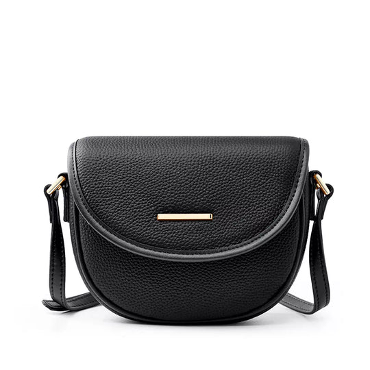 Elegant stylish Leather Crossbody Saddle Bag for Ladies - Leather Purse Backpack