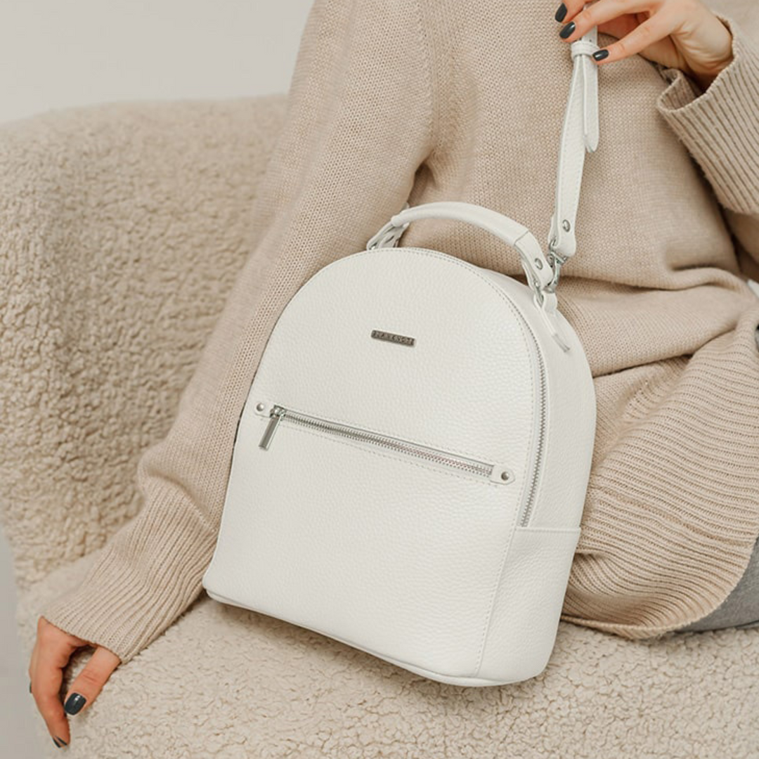 small leather backpack designer