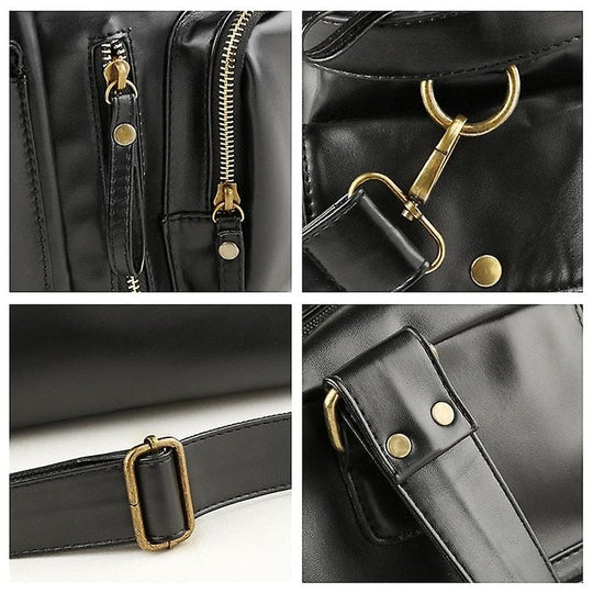 Elegant and trendy vegan leather weekend duffle