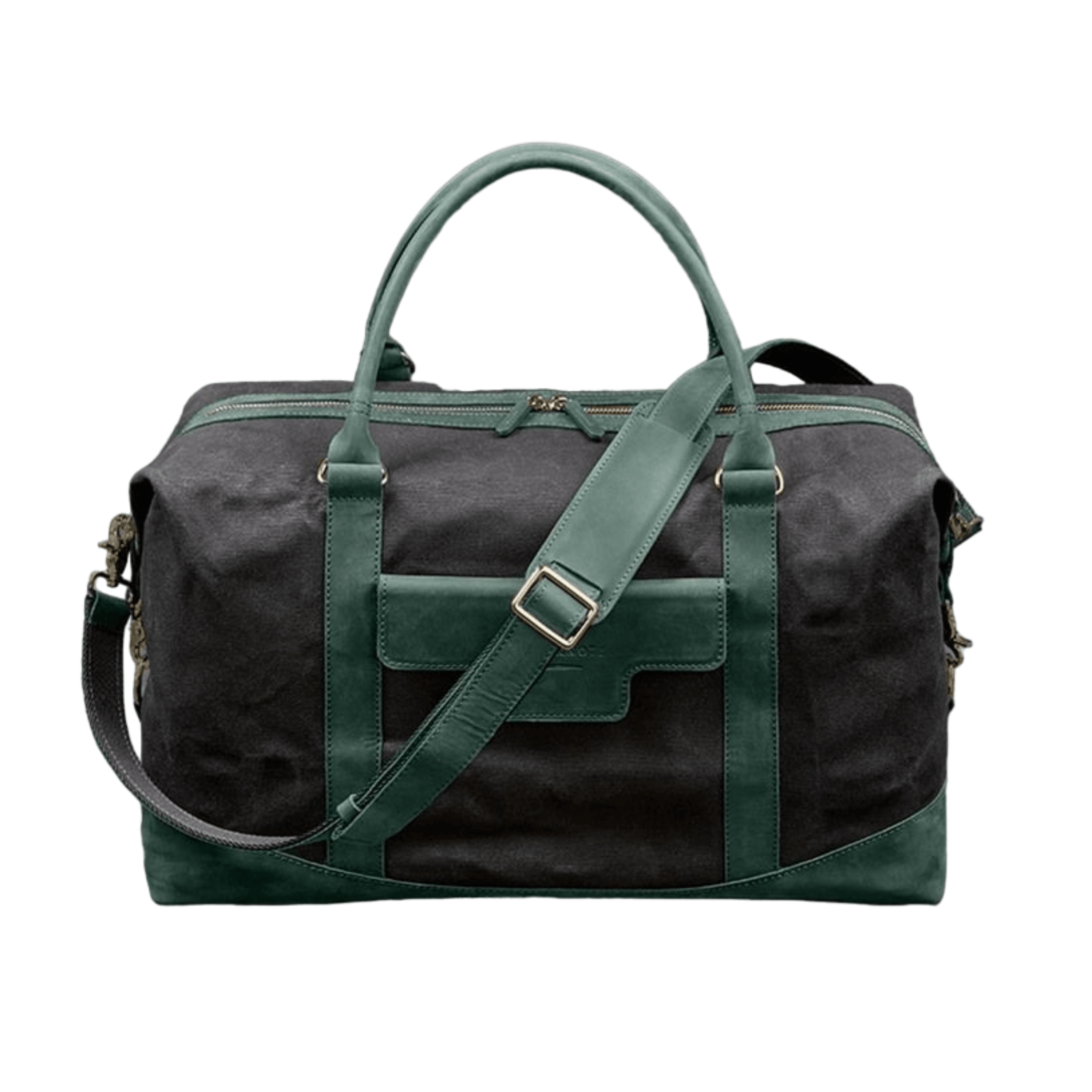 Stylish Travel Bag In Canvas and Natural Leather - Leather Purse Backpack