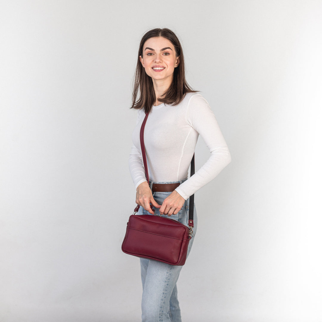 TOASTER BAG - Marsala/Black - Leather Purse Backpack