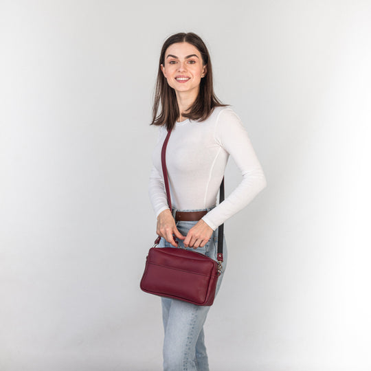 TOASTER BAG - Marsala/Black - Leather Purse Backpack