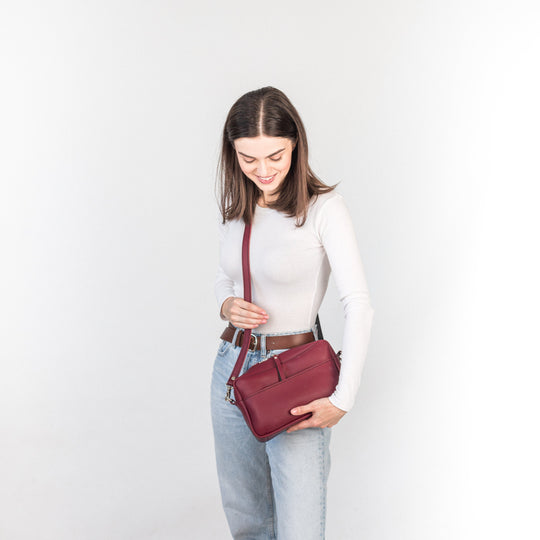 TOASTER BAG - Marsala/Black - Leather Purse Backpack