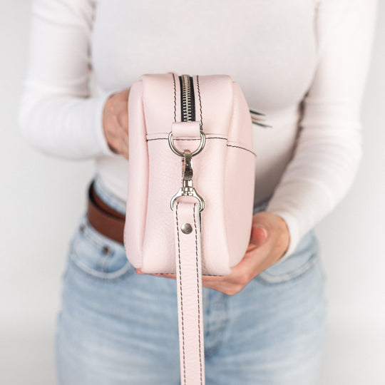 TOASTER BAG - Light Pink/Black - Leather Purse Backpack