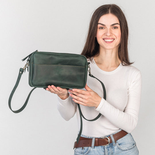 TOASTE BAG - Green - Leather Purse Backpack