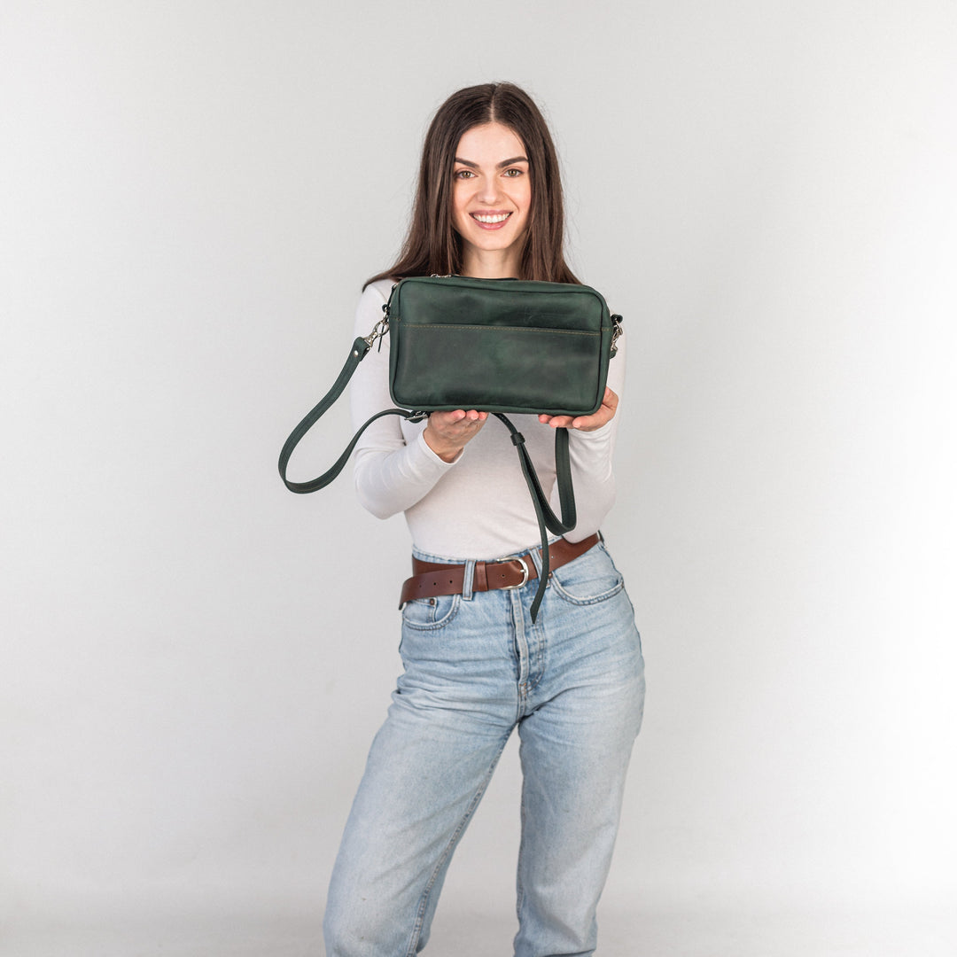 TOASTE BAG - Green - Leather Purse Backpack