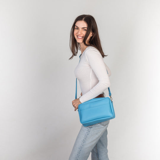 TOASTER BAG - Blue - Leather Purse Backpack