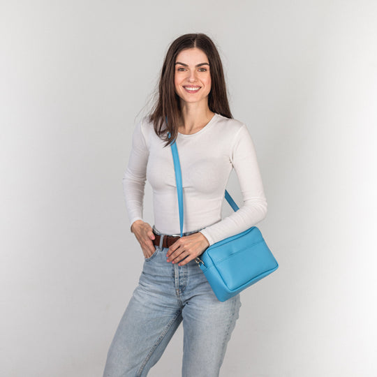 TOASTER BAG - Blue - Leather Purse Backpack