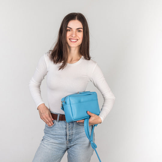 TOASTER BAG - Blue - Leather Purse Backpack
