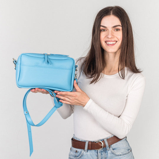 TOASTER BAG - Blue - Leather Purse Backpack