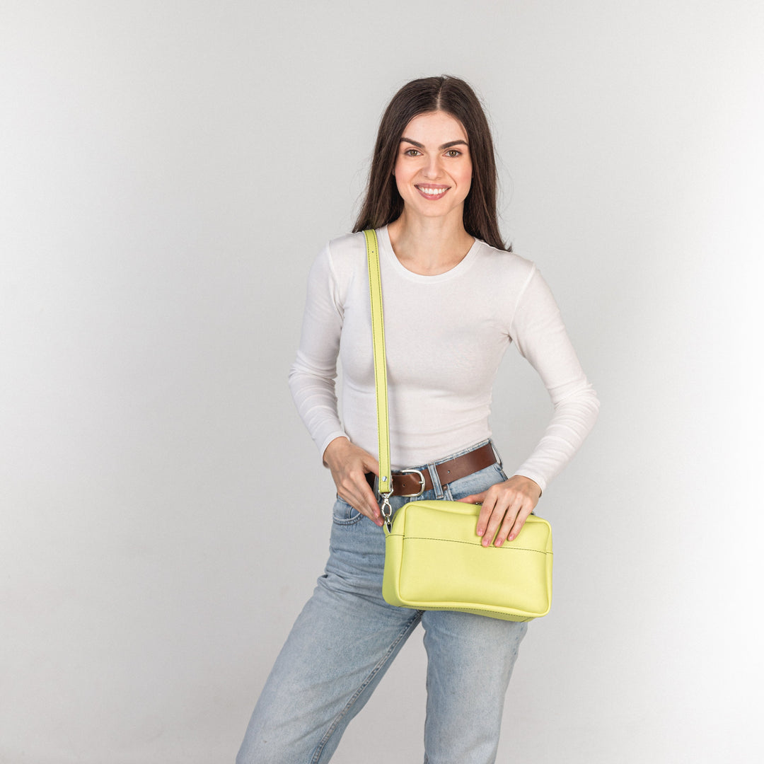 TOASTER BAG - Yellow / Black - Leather Purse Backpack