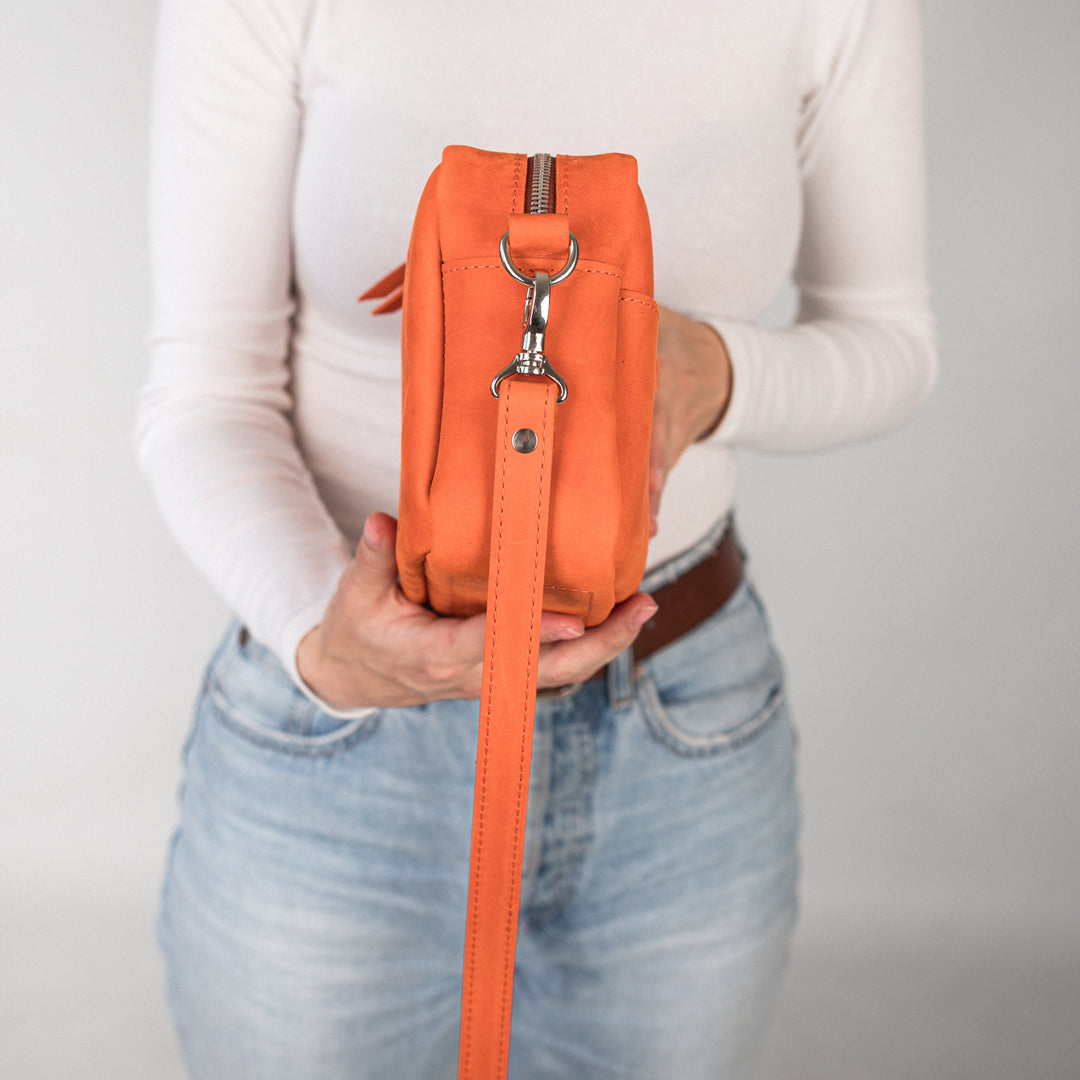 TOASTER BAG - Orange - Leather Purse Backpack