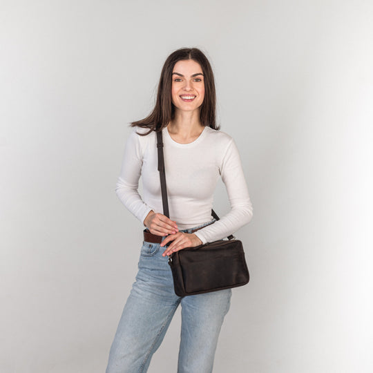 TOASTE BAG - Dark Brown - Leather Purse Backpack