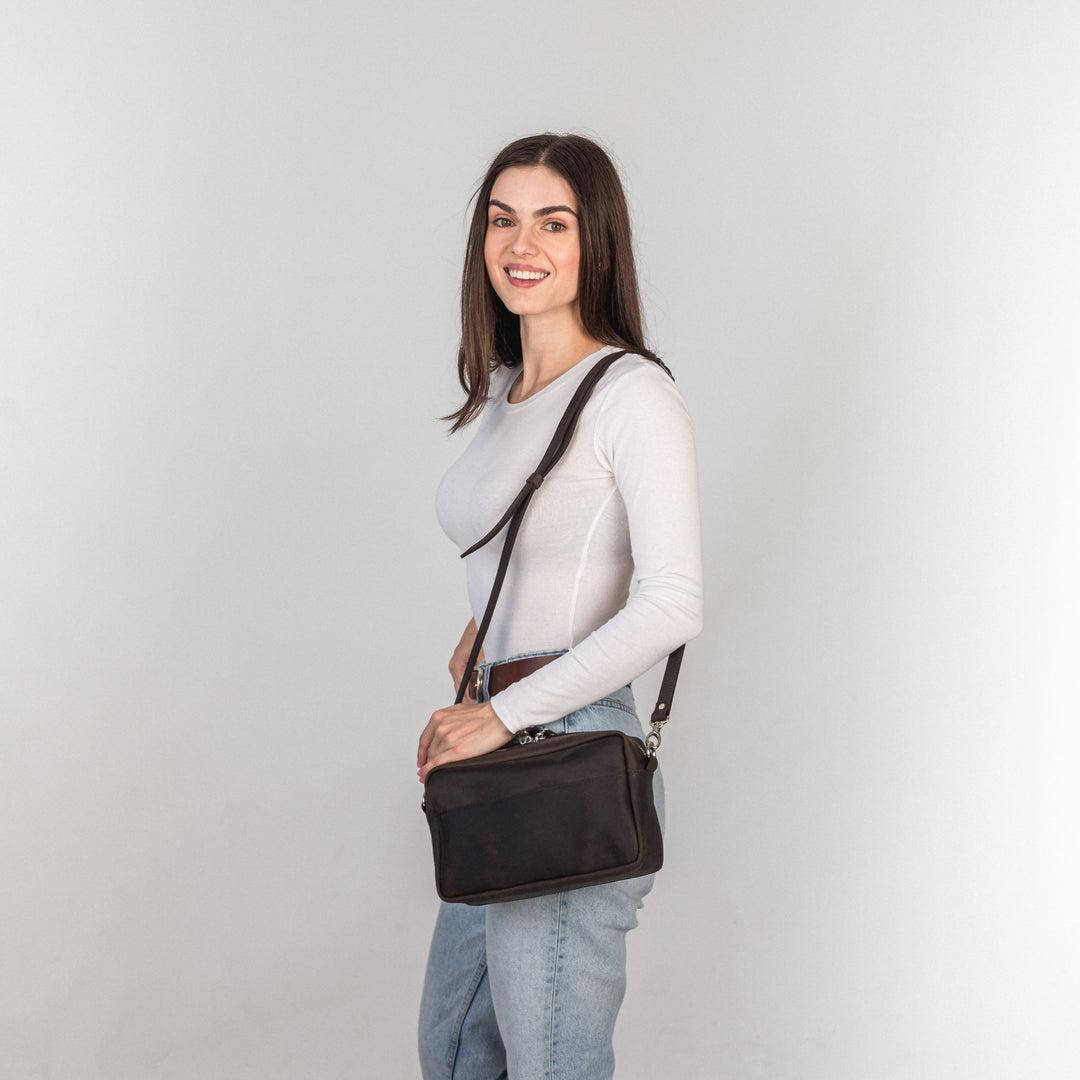 TOASTE BAG - Dark Brown - Leather Purse Backpack