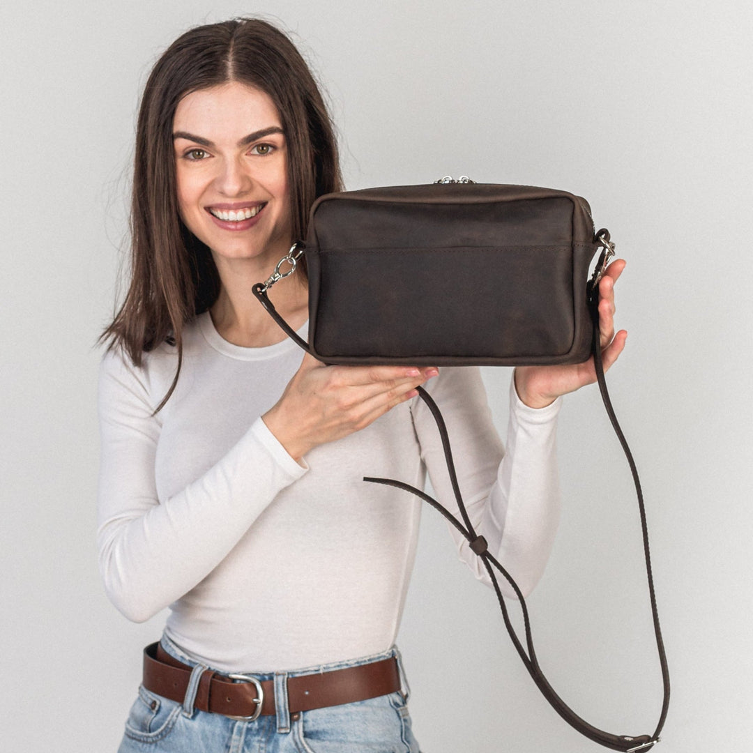 TOASTE BAG - Dark Brown - Leather Purse Backpack