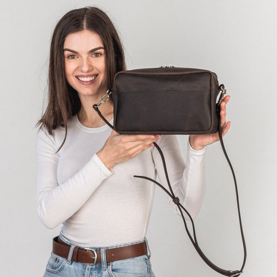 TOASTE BAG - Dark Brown - Leather Purse Backpack