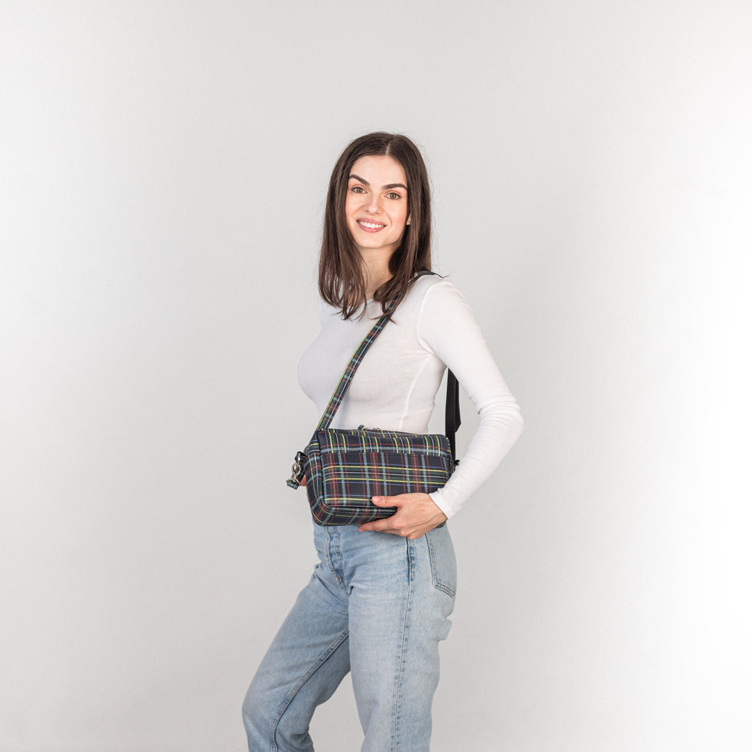 TOASTER BAG - Plaid - Leather Purse Backpack
