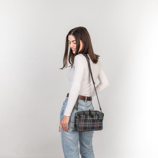 TOASTER BAG - Plaid - Leather Purse Backpack
