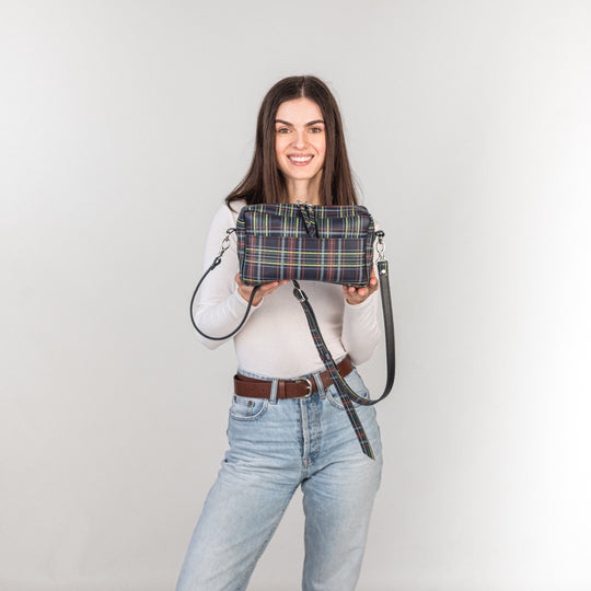 TOASTER BAG - Plaid - Leather Purse Backpack