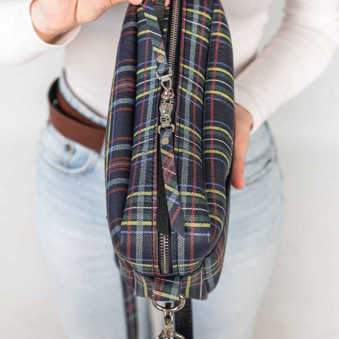 TOASTER BAG - Plaid - Leather Purse Backpack