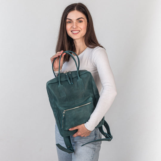 Opal leather city backpack - Leather Purse Backpack
