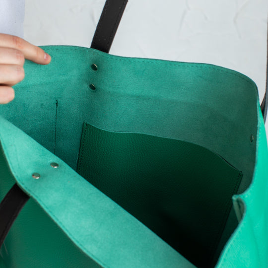 Opal Pebbled Leather Tote Bag - Leather Purse Backpack