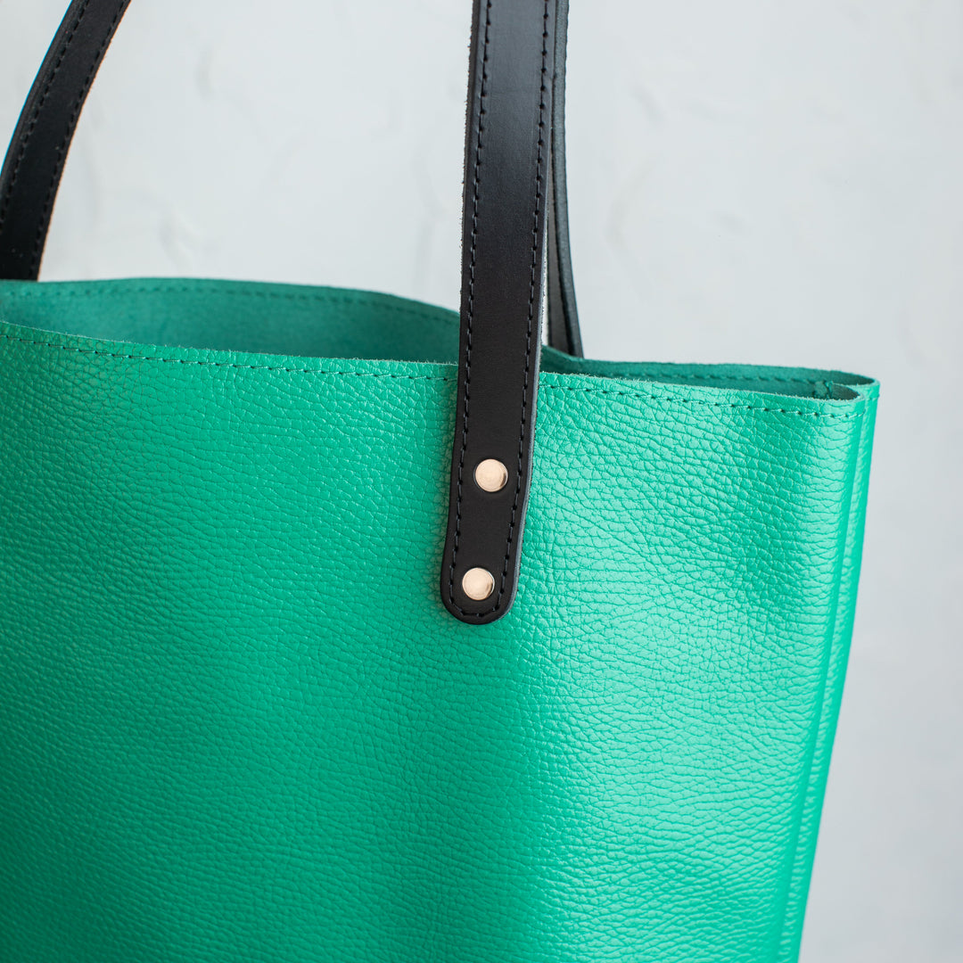 Opal Pebbled Leather Tote Bag - Leather Purse Backpack