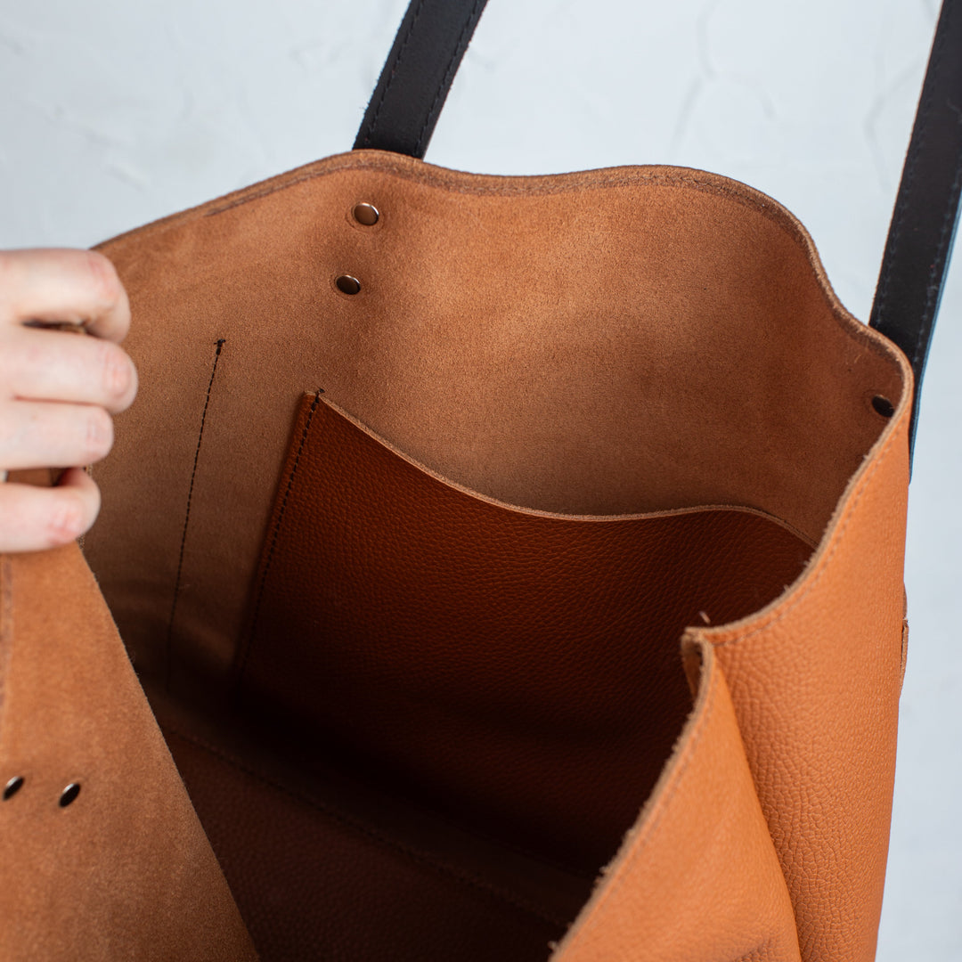Brown Pebbled Leather Tote Bag - Leather Purse Backpack