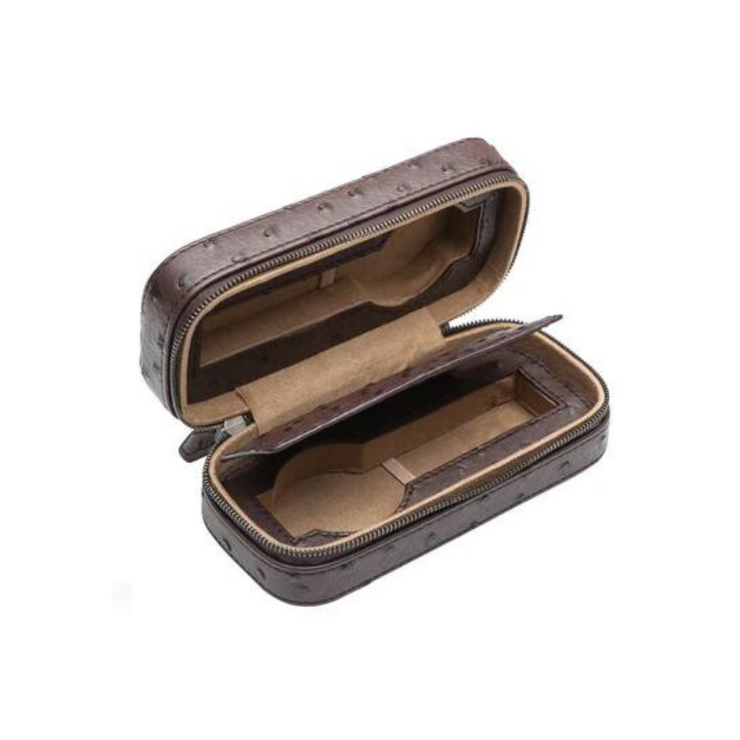 Brown Voyage Designer Watch Case - Leather Purse Backpack