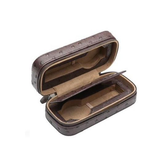 Brown Voyage Designer Watch Case - Leather Purse Backpack