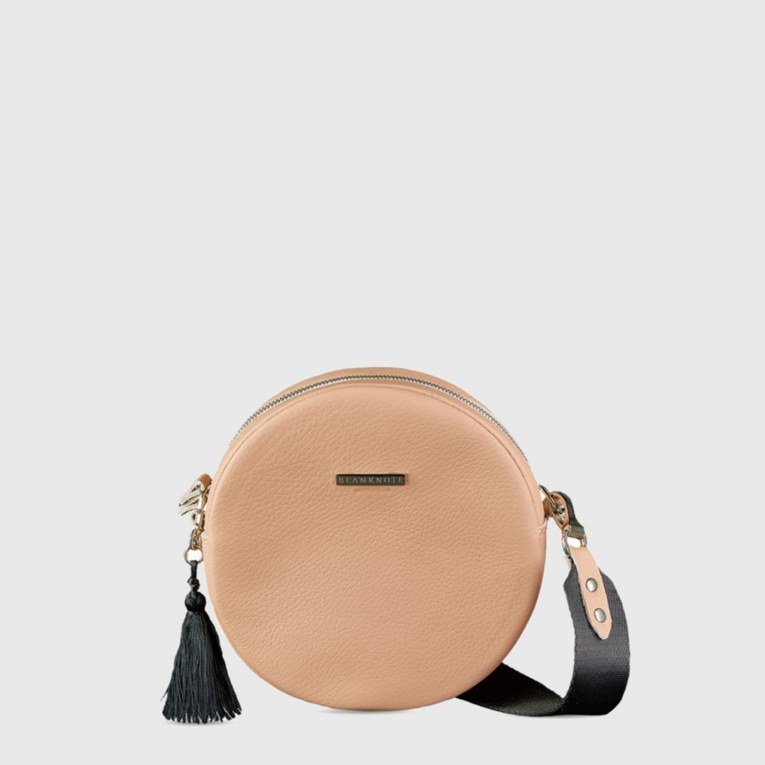 Small Basic Unique Designer Women's Round Leather Handbag - Leather Purse Backpack