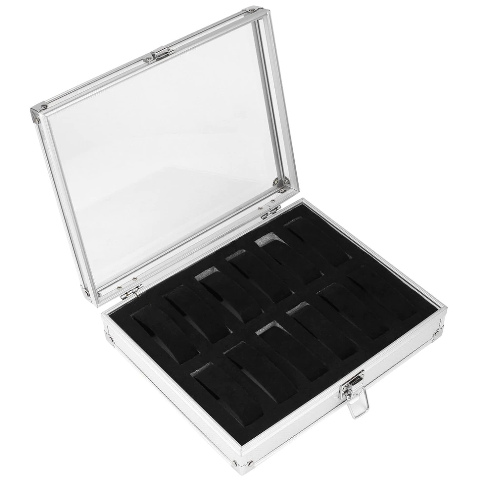 Silver Watch and Jewelry Display Metal Storage Box - Leather Purse Backpack