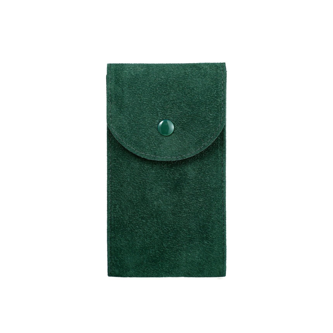 Green Unique Single Slot Fabric Watch Pouch - Leather Purse Backpack