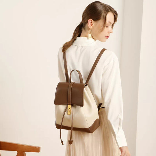 Modern leather backpack purse for women