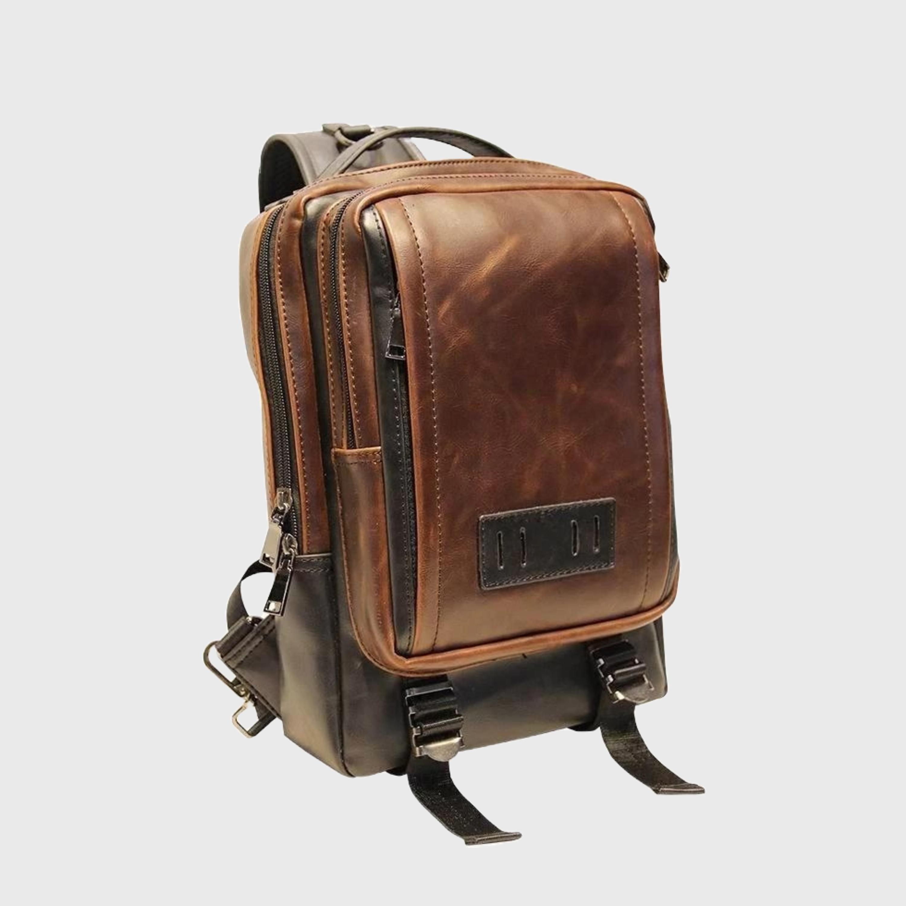 Brown single shoulder body chest travel bag 20 liters