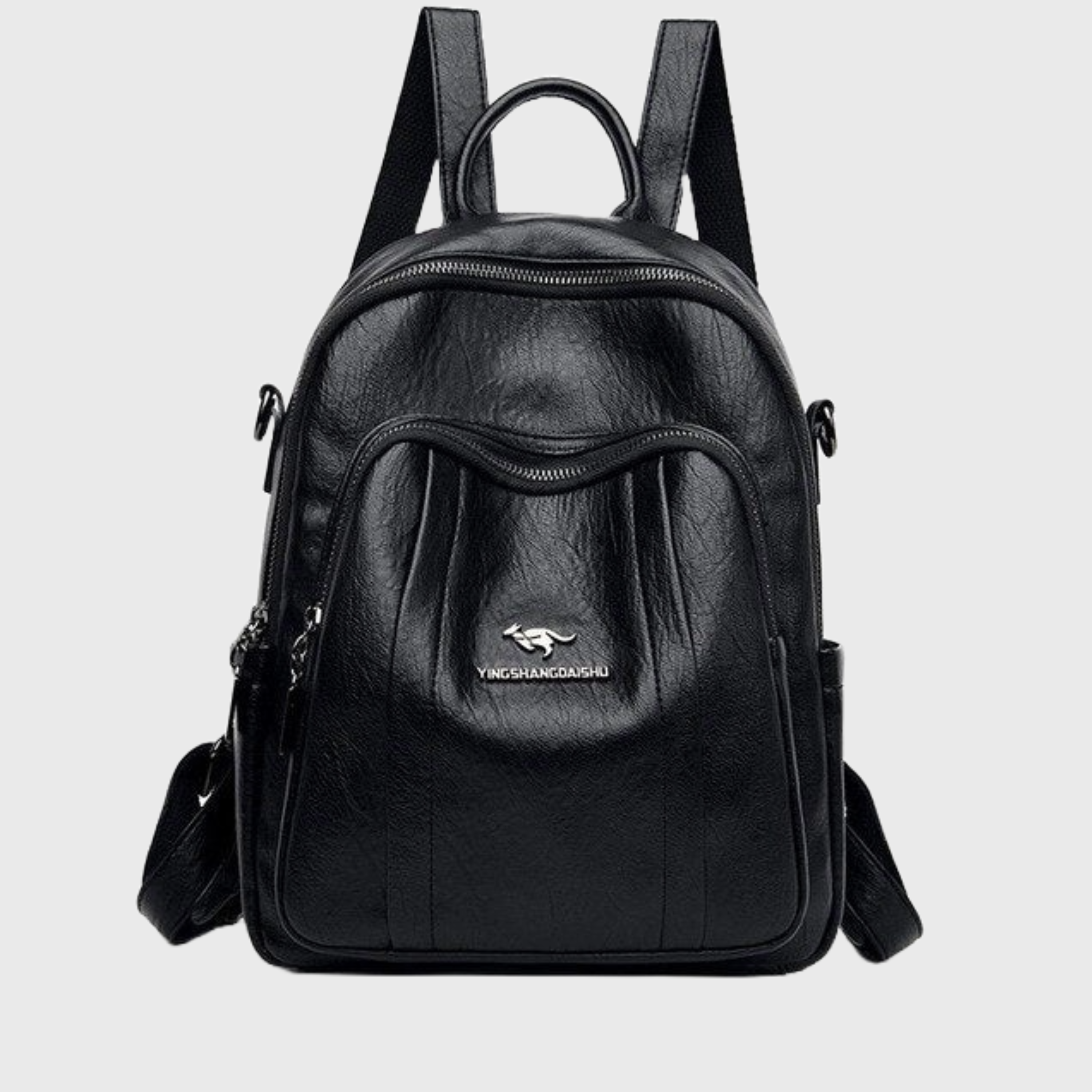 Large capacity luxury designer casual PU leather shoulder bag and backpack